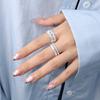Anillo Retorcido Trenzado Venta Caliente Europea y Americana Exportación Transfronteriza Retro Línea Ancha Cuerda de Cáñamo Retorcida Anillo para Dedo Índice para Mujeres