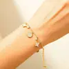 Pulseira Flor de Trevo de Quatro Folhas, Estilo Francês, Luxo Leve, Versátil para Mulheres, Empilhável, Atacado Vintage, Novo Modelo 2025, Empilhável, Luxo Leve, Alto Padrão