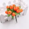 Flores Artificiales al por Mayor 12 Manojos de Rosas Pequeñas Manualidades DIY Decoración del Hogar Boda Set de Boda