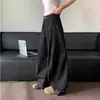 Design retrô americano, nicho, cool e estiloso, jeans de bainha curva estilo rua para mulheres, calças largas soltas de alta qualidade para homens