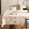 Mantel de Mesa con Flores Frescas Impermeable y a Prueba de Aceite 2026 Lujo Ligero Atmósfera de Alta Gama Lavable Rectangular Mantel de Mesa