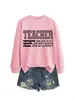 Maestra Algunos Días Amazon eBay Sitio Independiente Sudaderas de Moda Versátiles Personalizadas para Mujer Otoño e Invierno