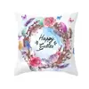 Fronha de Travesseiro de Páscoa Transfronteiriça Estampada Personalizada de Desenho Animado Coelho Ovo Fronha de Almofada de Sofá Pele de Pêssego Almofada de Cabeceira