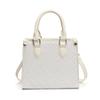 Bolso Tejido de Imitación para Mujer 2025 Moda Trendy Versátil Bolso de Mano Color Sólido Simple Retro Bandolera de Hombro Único Pequeño Bolso Cuadrado