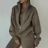 Conjunto de Dos Piezas para Mujer Estilo Europeo Americano Otoño Sudadera Polar Ropa Deportiva Streetwear Conjunto de Moda Casual Mujer