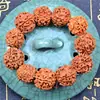 Pulseira Vajra Bodhi com Contas de Cera de Abelha de Cinco Pétalas, Sementes Vajra 2.0, Contas Budistas da Moda Atacado para Homens