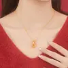 Collar de Plata Pura 925 para Mujer, Moneda de Cobre de Lujo Ligero, Cadena para Clavícula de Ágata Rojo Azúcar, Colgante de Calabaza Estilo Ins