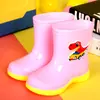 Botas de Lluvia para Niños Antideslizantes Suela Suave Lindo Dibujo Animado de Dinosaurio Forradas de Felpa Cálidas Extraíbles Botas de Lluvia para Hombres, Mujeres, Niños de Edad Media y Mayores