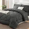 Juego de Colcha y Fundas de Almohada de Franela Cepillada Más Vendido en Amazon Transfronterizo, Disponible en Múltiples Colores, Se Puede Enviar Directamente como Ropa de Cama