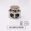 Hebilla de resorte de metal, hebilla de cuerda de doble orificio, hebilla de ajuste, hebilla de aleación redonda, accesorios, hebilla elástica de un solo orificio, hebilla de nariz de cerdo de mina