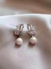 Moda Coreana Nicho Refinado Sense Zircon Brincos de Borboleta Brincos de Pérola Frescos e Doces Brincos Elegantes para Mulheres