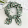 Pañuelo Cuadrado Personalizado de Algodón y Lino para Mujer, Nuevo Estilo Coreano Primavera y Verano, Fresco Diseño Floral, Elegante Bufanda para el Cuello, Cinta para el Cabello, Pañuelo para la Cabeza, Pañuelo de Seda