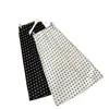 Falda de Satén Estilo Francés para Mujer, Falda de Lunares Súper Elegante para Primavera y Verano, Falda de Cintura Alta Adelgazante de Longitud Media