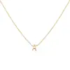 Venta caliente transfronteriza collar de 26 letras simple cadena para clavícula versátil colgante perforado collar de latón pulido venta al por mayor