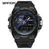 Relojes de Pareja Genuinos Sanda para Hombres y Mujeres, Adolescentes de Secundaria, Resistentes al Agua para Exteriores, Luminosos, Tendencia, Relojes Electrónicos de Pareja al por Mayor