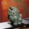 Quemador de Incienso Pixiu Atrae Riqueza de Celadón de Longquan Uso Doméstico Estilo Chino Portainciensos Adorno de Mesa de Café Quemador de Incienso Cerámica Ceremonia de Incienso Artesanía