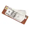 Cartera para hombre PU bolsa para tarjetas RFID antirrobo cepillo belleza clip dorado moda patrón de caballo loco tarjetero tarjetero fábrica venta al por mayor directa