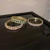 Pulsera Abierta de Circonita Incrustada con Diamantes, Pulsera de Lujo Ligero y Gama Alta, Elegante y Exquisita a la Moda, Diseño de Pulsera Versátil, Diseño de Nicho