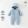 Otoño Invierno 100g Cálido Jengibre Ropa de Bebé Clase A Acolchado Unisex Bebé Recién Nacido Mameluco con Capucha Ropa de Algodón Mono