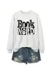 Nerd de Libros Amazon Ebay Estación Independiente Moda Elegante Casual Nueva Sudadera Camiseta Básica para Mujer Otoño e Invierno