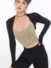 [Venta al por mayor transfronteriza] Chaleco Cardigan Pequeño de Baile Latino Negro Delgado Versátil Blusa Ajustada Top Elegante