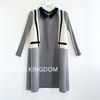 Série Pleated Redutora de Idade com Gola Japonesa e Coreana Vestido Elegante Feminino Saia Midi Feminina de Moda Elástica com Aparência Slim