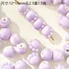 Jingdezhen perlas de cerámica perlas estudiante femenina morado concubina imperial DIY joyería hecha a mano material para abalorios perlas sueltas pulsera de agujero grande