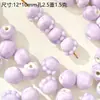 Cuentas redondas sueltas de cerámica esmaltada en horno de alta temperatura, cuentas con agujeros grandes, pies de cuentas, pulsera de dibujos animados, joyería china, material de cadena para teléfono móvil