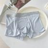 C433 Verão Seda de Gelo Fina Simples e Capaz Roupa Íntima Masculina Cintura Elástica Sem Costura Amiga da Pele Cueca Boxer Masculina