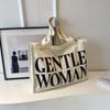 Bolso Tote de Moda Bolso de lona con letras Gentle Woman 2024 nuevo simple casual portátil bandolera