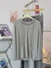 Suéter de Tricô com Capuz e Botões para Mulheres, Primavera e Outono, Fino e Caimento Solto, Casual, Emagrecedor, Fluido, Blusa Moletom Casual