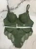 Lencería Sexy de Encaje Europea y Americana, Fina, Senos Grandes, Push-Up Pequeño, Anticaída, Aro de Acero Suave, Conjunto de Sujetador Rojo Francés