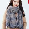 Bufanda de cachemira estilo coreano nuevo para mujer estudiantes japoneses otoño e invierno bufanda de cuadros gruesa chal de Corea del Sur al por mayor