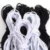 Cuerda elástica redonda de poliéster, cuerda elástica de látex blanco y negro, banda elástica para trampolín de tendón de res, accesorios de joyería tejidos a mano