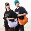 Bolsa de Ombro Moda Coreana Masculina 2025 Grande Capacidade Casual Nylon Transversal Bolsa Dumpling Tendência Cool Street Style Bolsa de Mensageiro para Mulheres