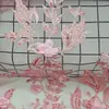 Hecho a mano tridimensional personalizado flor uña cuenta lentejuelas bordado plano tela punto vestido de novia cheongsam estilo chino Hanfu bordado