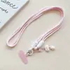 Colgante de Nube de Dibujos Animados Correa Cruzada Cadena Larga Tejida con Clip para Funda de Teléfono Bolsa Llavero Mujeres