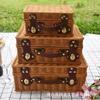 Caja de Acabado Cosmético Imitación Ratán Caja de Regalo de Ratán con Asa Pastoral Retro Ratán Tejido Caja de Picnic Caja para Llevar