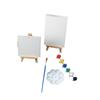 Mini Placa de Pintura a Óleo 10*10 Moldura Pequena Infantil DIY Graffiti 3mm com Cavalete de Pintura Pincel Conjunto Pequeno de Prancheta