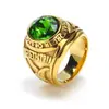 Moda europea y americana anillo de ejército retro joyería para hombre acero inoxidable hip hop Punk soldado Águila anillo de letras en stock