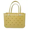 Bolsa de Praia Eva Perfurada em Estoque, Bolsa de Mão Feminina de Grande Capacidade, Bolsa Cesta Organizadora de Cosméticos, Bolsa Transversal