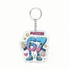 Colgante de Nuevo Diseño 67 Regalos de Vacaciones de Moda con Números y Letras Llavero Acrílico Plano 2D Transfronterizo