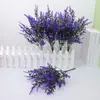 Venda Quente Transfronteiriça da Amazon Simulação Lavanda Verde Planta Flor Aquática Buquê Folhas de Planta Flor Plástica Conjunto Atacado Setaria viridis