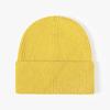 Gorro de Punto sin Visera de Color Sólido Estilo Europeo y Americano Otoño e Invierno para Hombres y Mujeres, Cálido para Exteriores, Engrosado, Resistente al Frío, Transpirable