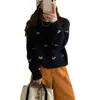 Suéter Jacquard de Corazón Otoño e Invierno Abrigo de Mujer Estilo Holgado Perezoso Top Jersey de Cuello Redondo Mujer Nuevo Estilo Otoño 2026