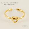 Anillo de avión estilo ins europeo y americano anillo de acero de titanio para mujer diseño de nicho amor trébol de cuatro hojas boca viva anillo ajustable para mujer