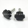 Perilla de fijación manual con tornillo de ajuste de mango de plástico de nailon hexagonal de flor de ciruelo de 21 mm-m6