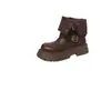 Otoño 2026 Nuevo Estilo Moda Versátil Cómodos Botas Martin de Suela Gruesa Estilo Británico Casual de Media Pantorrilla para Mujer