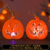 Linterna de Calabaza de Halloween Linterna Portátil para Niños Cubo Luminoso Decoración Empaque Cesta Pequeña de Dulces Frasco de Dulces