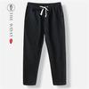 Pantalones cortos de lino de verano para hombre, pantalones casuales rectos y sueltos para hombre, pantalones cortos finos y cortos, pantalones juveniles de moda.